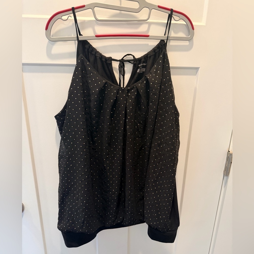 Lane Bryant 22/24 Black Studded Camisole Tank | Dressy Plus Size Top